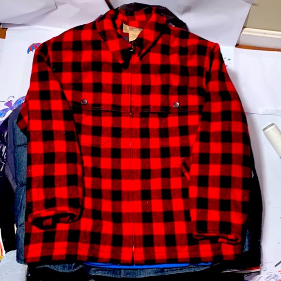 L.L. Bean Other - Like new vintage Ll bean Buffalo plaid utility two pockets wool full zip jacket